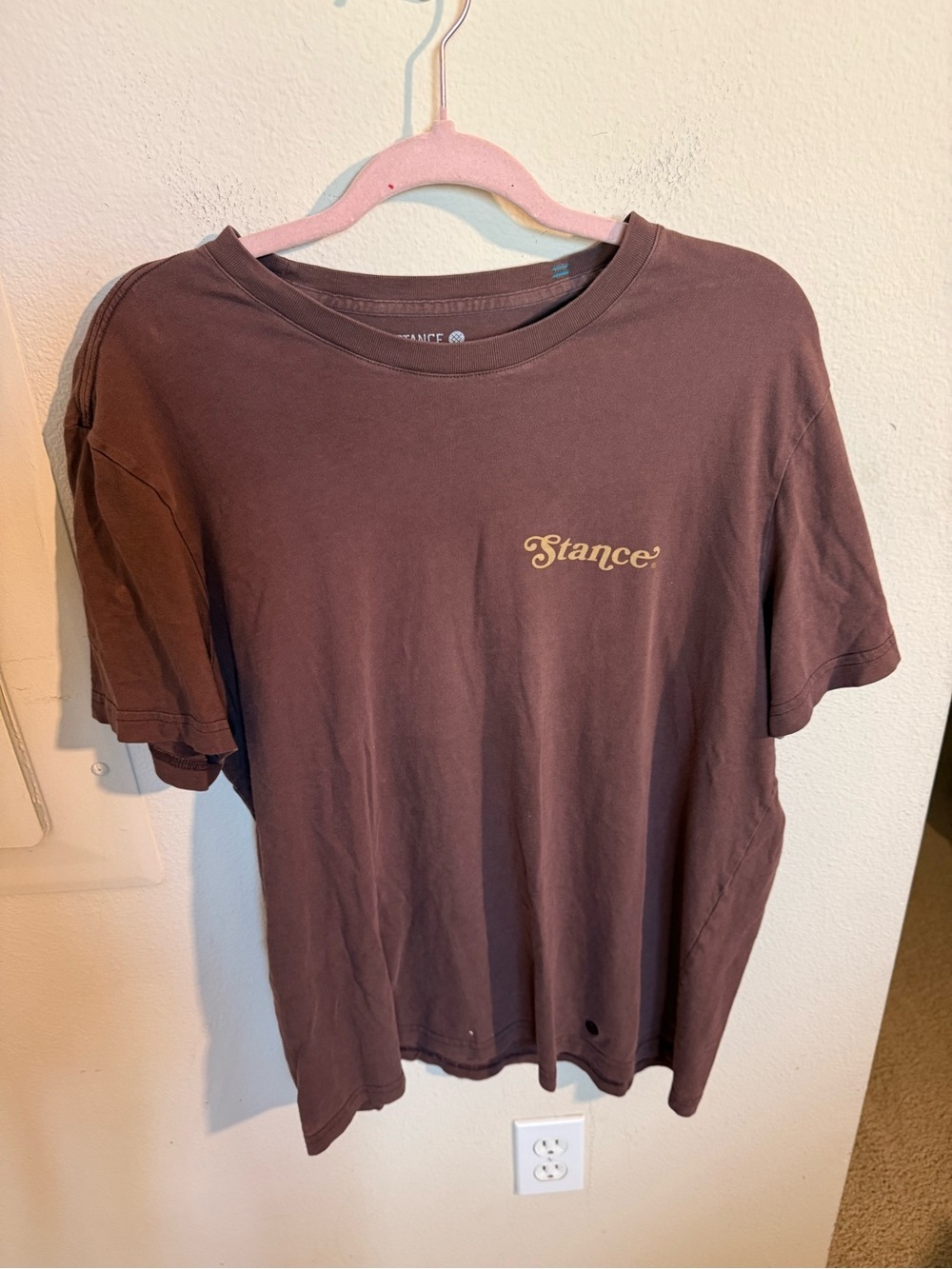 Stance The Crew T Graphic T Shirt Men’s Large Brown Cotton Modern Everyday Fit